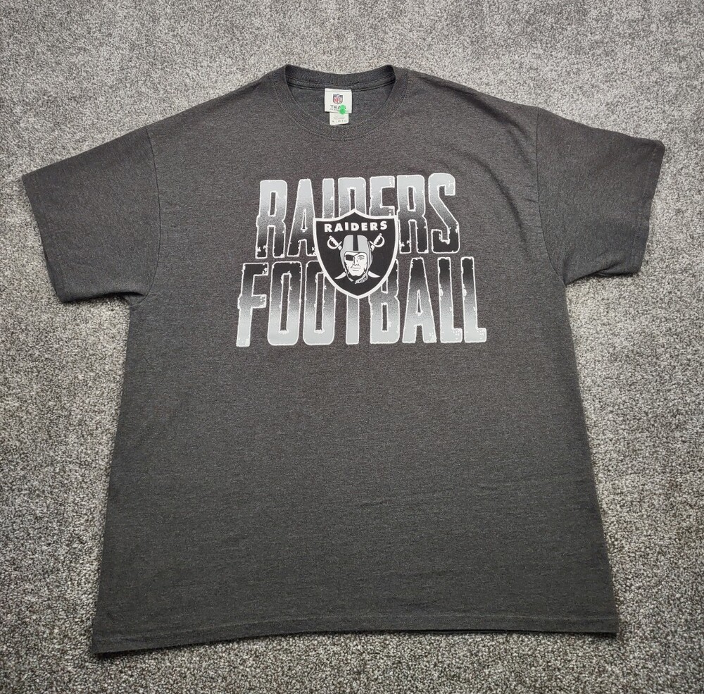 Las Vegas Raiders Shirt Mens XL Gray NFL Team Apparel Oakland Football USA